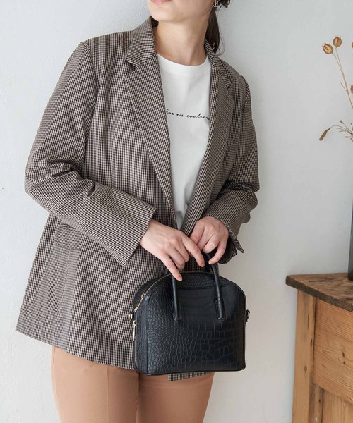 ROPE' PICNIC（ロペピクニック）の「【WEB限定】ガンクラブチェックジャケット（テーラードジャケット・レディース・ダークブラウン・38/40）」の16枚目の写真