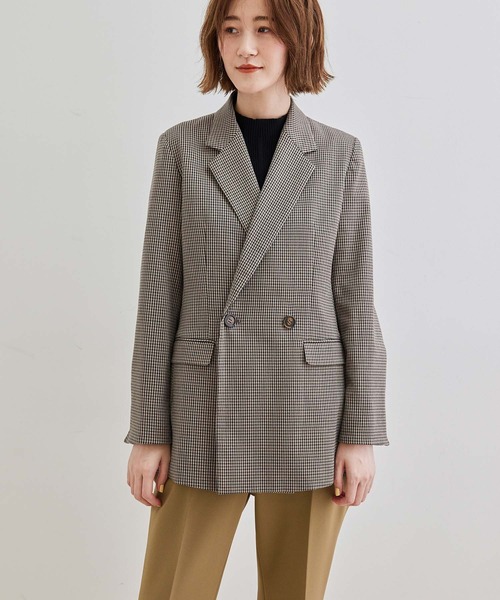 ROPE' PICNIC（ロペピクニック）の「【WEB限定】ガンクラブチェックジャケット（テーラードジャケット・レディース・ダークブラウン・38/40）」の17枚目の写真
