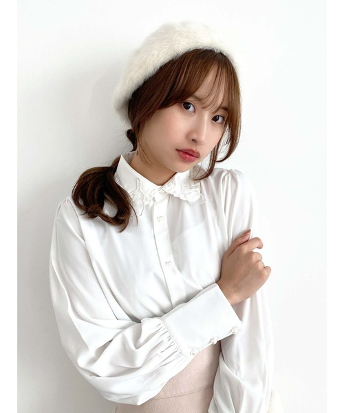 Honey Salon（ハニーサロン）の「honeyフリルブラウス（シャツ/ブラウス・レディース・オフホワイト/ブラック/ピンクベージュ/ベージュ・FREE）」の10枚目の写真