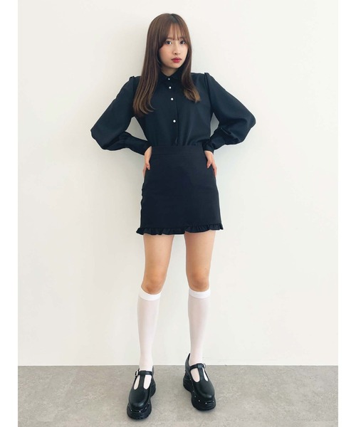 Honey Salon（ハニーサロン）の「honeyフリルブラウス（シャツ/ブラウス・レディース・オフホワイト/ブラック/ピンクベージュ/ベージュ・FREE）」の19枚目の写真