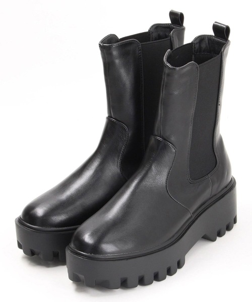 179/WG（イチナナキュウダブルジー）の「厚底サイドゴアブーツ（ブーツ・レディース・オフホワイト/ブラック・M/L）」の6枚目の写真