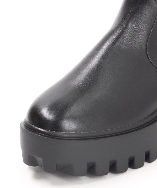 179/WG（イチナナキュウダブルジー）の「厚底サイドゴアブーツ（ブーツ・レディース・オフホワイト/ブラック・M/L）」の7枚目の写真