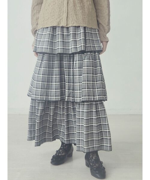 merry jenny（メリージェニー）の「チェックティアードスカート