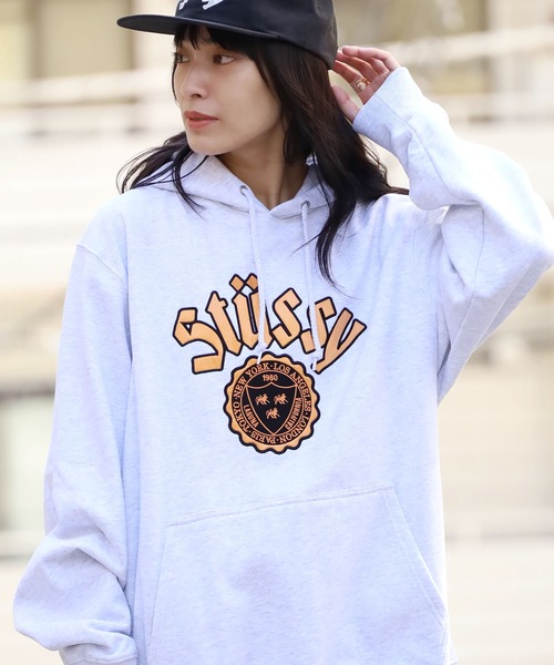 STUSSY（ステューシー）の「STUSSY/ステューシー CITY SEAL APP.HOODIE パーカー フーディー（パーカー・メンズ・ブラック/アッシュグレー・XL/M/L/2XL）」の2枚目の写真