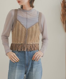SENSE OF PLACE by URBAN RESEARCH | ニットフリンジビスチェ(ベスト)