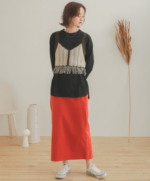 SENSE OF PLACE by URBAN RESEARCH（センスオブプレイスバイアーバンリサーチ）の「ニットフリンジビスチェ（ベスト・レディース・その他2/その他1・ONE）」の10枚目の写真
