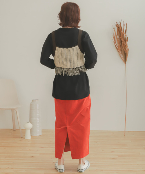 SENSE OF PLACE by URBAN RESEARCH（センスオブプレイスバイアーバンリサーチ）の「ニットフリンジビスチェ（ベスト・レディース・その他2/その他1・ONE）」の11枚目の写真