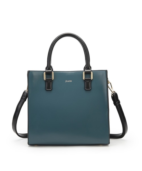 jouetie（ジュエティ）の「【jouetie/ジュエティ】カラーエッジ　スクエア ハンドバッグ（トートバッグ・レディース・オリーブ/ベージュ/オレンジ/ベージュ系その他/ブルー系その他/ブルー/アイボリー/ダークグリーン/ブラック/ワイン/ダークブラウン/グレイッシュベージュ・FREE）」の21枚目の写真