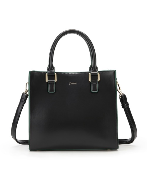 jouetie（ジュエティ）の「【jouetie/ジュエティ】カラーエッジ　スクエア ハンドバッグ（トートバッグ・レディース・オリーブ/ベージュ/オレンジ/ベージュ系その他/ブルー系その他/ブルー/アイボリー/ダークグリーン/ブラック/ワイン/ダークブラウン/グレイッシュベージュ・FREE）」の19枚目の写真