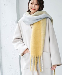 バルキーフリンジチェックストール