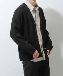 ZIP FIVE | 7Gあぜ編みオーバーサイズカーディガン【ユニセックス】(カーディガン/ボレロ)