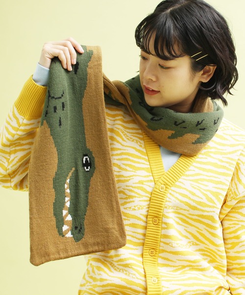 didizizi(ディディジジ)の「ワニマフラー(ストール/ショール・レディース・ベージュ/ブルー・FREE)」の19枚目の写真