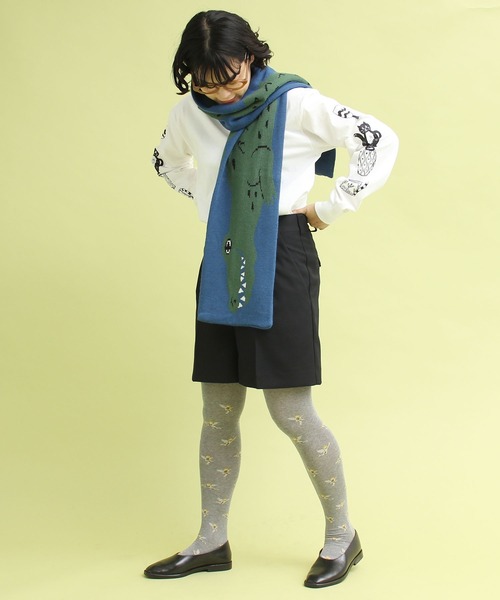 didizizi(ディディジジ)の「ワニマフラー(ストール/ショール・レディース・ベージュ/ブルー・FREE)」の11枚目の写真