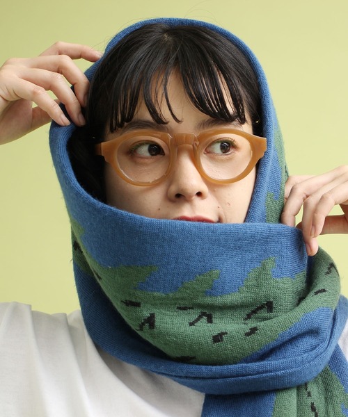 didizizi(ディディジジ)の「ワニマフラー(ストール/ショール・レディース・ベージュ/ブルー・FREE)」の8枚目の写真