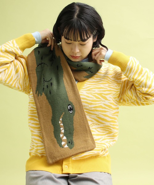 didizizi(ディディジジ)の「ワニマフラー(ストール/ショール・レディース・ベージュ/ブルー・FREE)」の22枚目の写真