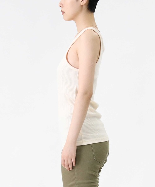 HONEYSUCKLE ROSE（ハニーサックルローズ）の「【HONEYSUCKLE ROSE】タンクトップ（タンクトップ・レディース・ブラック/ベージュ/オフホワイト・M/L）」の7枚目の写真