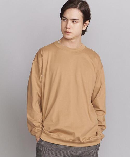BEAUTY&YOUTH UNITED ARROWS（ビューティーアンドユースユナイテッドアローズ）の「BY ハイゲージ コットン スウェット クルーネック（Tシャツ/カットソー・メンズ・ホワイト/ブラック/ブラウン/グレー/コバルトブルー・S/M/L/XL）」の4枚目の写真