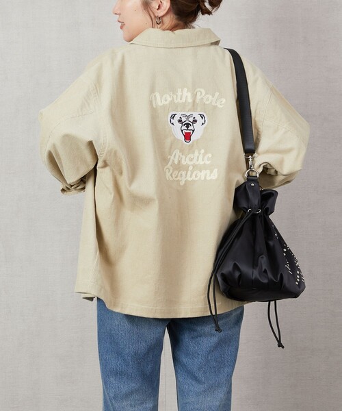 FREAK'S STORE（フリークスストア）の「▽【WEB限定】コーデュロイベアーブルゾン（その他アウター・レディース・ネイビー/ブラウン/ベージュ・ﾌﾘ-）」の4枚目の写真