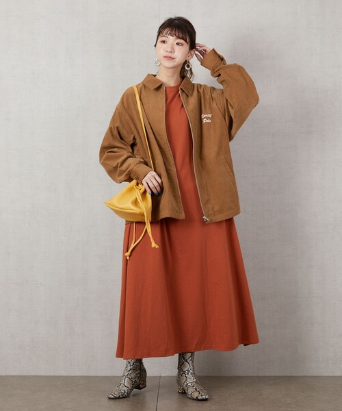 FREAK'S STORE（フリークスストア）の「▽【WEB限定】コーデュロイベアーブルゾン（その他アウター・レディース・ネイビー/ブラウン/ベージュ・ﾌﾘ-）」の9枚目の写真