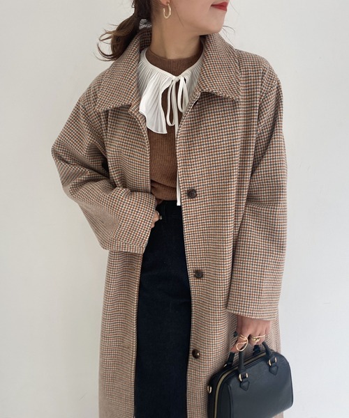 archives（アルシーヴ）の「ステンカラーコート（ステンカラーコート・レディース・グレー/ブラウン/ベージュ/グレイッシュベージュ・MEDIUM）」の2枚目の写真