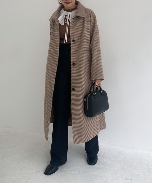 archives（アルシーヴ）の「ステンカラーコート（ステンカラーコート・レディース・グレー/ブラウン/ベージュ/グレイッシュベージュ・MEDIUM）」の21枚目の写真