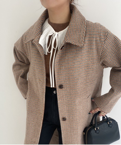 archives（アルシーヴ）の「ステンカラーコート（ステンカラーコート・レディース・グレー/ブラウン/ベージュ/グレイッシュベージュ・MEDIUM）」の9枚目の写真