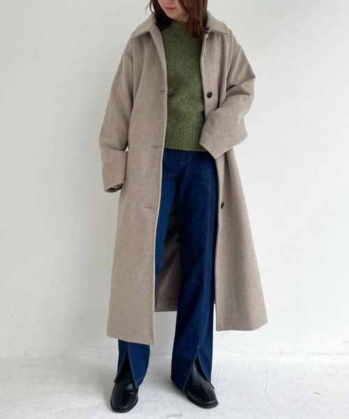 archives（アルシーヴ）の「ステンカラーコート（ステンカラーコート・レディース・グレー/ブラウン/ベージュ/グレイッシュベージュ・MEDIUM）」の6枚目の写真