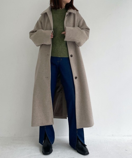 archives（アルシーヴ）の「ステンカラーコート（ステンカラーコート・レディース・グレー/ブラウン/ベージュ/グレイッシュベージュ・MEDIUM）」の15枚目の写真