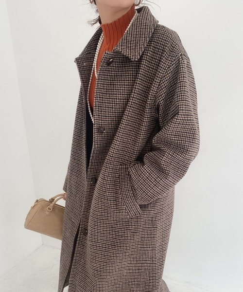 archives（アルシーヴ）の「ステンカラーコート（ステンカラーコート・レディース・グレー/ブラウン/ベージュ/グレイッシュベージュ・MEDIUM）」の5枚目の写真