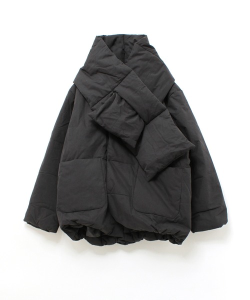 RNA-N(アールエヌエーエヌ)の「J2004 マフラー付きパディングコート(ダウンジャケット/コート・レディース・ブラック/ベージュ/グレー・MEDIUM)」の2枚目の写真