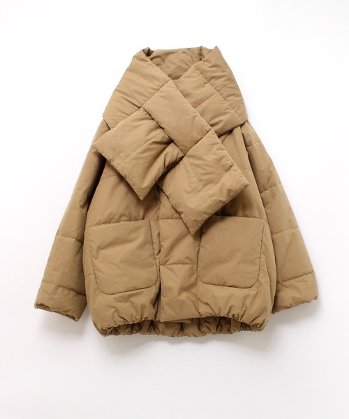 RNA-N(アールエヌエーエヌ)の「J2004 マフラー付きパディングコート(ダウンジャケット/コート・レディース・ブラック/ベージュ/グレー・MEDIUM)」の16枚目の写真