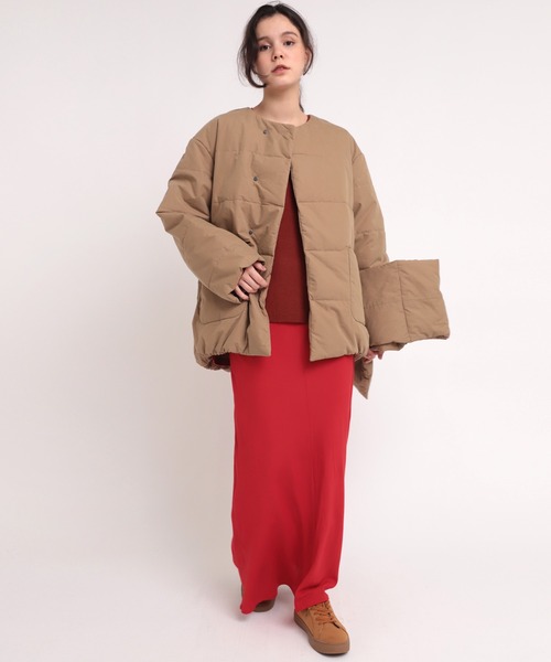 RNA-N(アールエヌエーエヌ)の「J2004 マフラー付きパディングコート(ダウンジャケット/コート・レディース・ブラック/ベージュ/グレー・MEDIUM)」の11枚目の写真