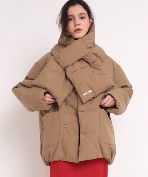 RNA-N(アールエヌエーエヌ)の「J2004 マフラー付きパディングコート(ダウンジャケット/コート・レディース・ブラック/ベージュ/グレー・MEDIUM)」の17枚目の写真