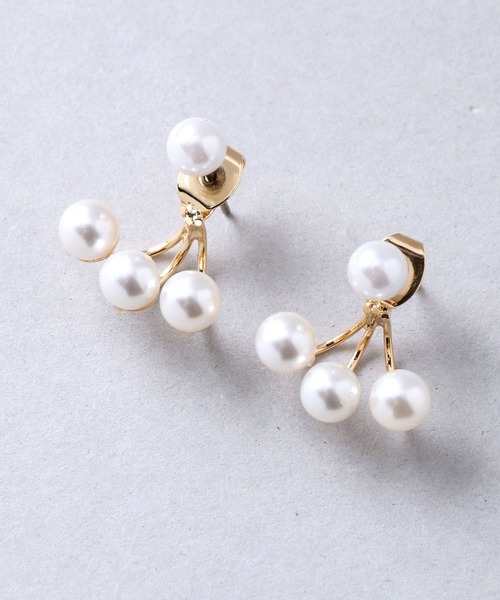 Manon's Selection（マノンズセレクション）の「パールバックキャッチピアス（ピアス（両耳用）・レディース・ゴールド/シルバー・ONE SIZE）」の5枚目の写真