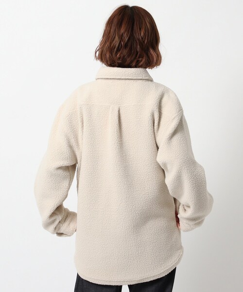 BASECONTROL（ベースコントロール）の「◆ボアフリース CPOシャツ風 カットソーブルゾン（ブルゾン・レディース・ブラック/ベージュ/アイボリー・99）」の13枚目の写真