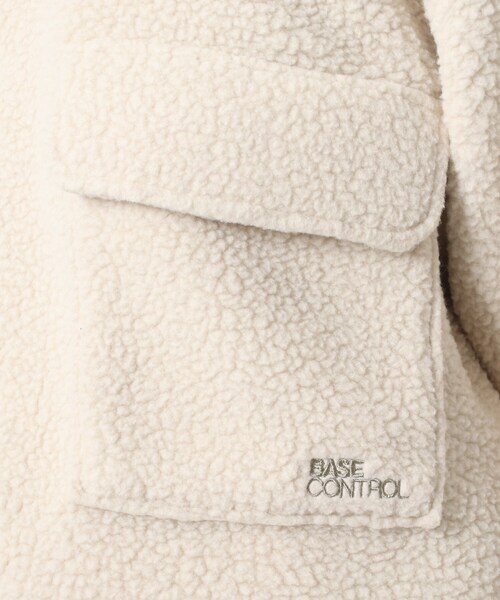 BASECONTROL（ベースコントロール）の「◆ボアフリース CPOシャツ風 カットソーブルゾン（ブルゾン・レディース・ブラック/ベージュ/アイボリー・99）」の7枚目の写真