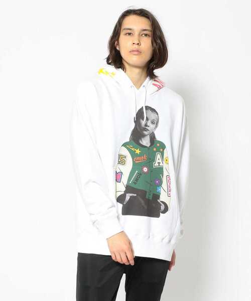 amok（アモク）の「【別注】amok /アモク/COLLEGE GIRL PK（パーカー・メンズ・ブラック/ブルー/ホワイト・MEDIUM/LARGE）」の5枚目の写真