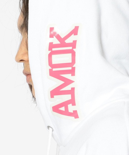 amok（アモク）の「【別注】amok /アモク/COLLEGE GIRL PK（パーカー・メンズ・ブラック/ブルー/ホワイト・MEDIUM/LARGE）」の8枚目の写真