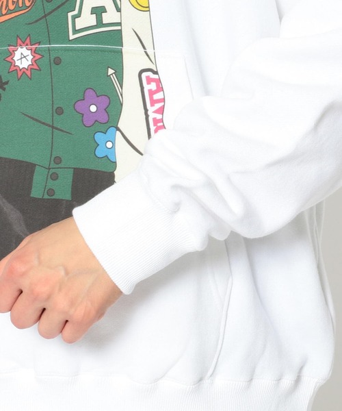 amok（アモク）の「【別注】amok /アモク/COLLEGE GIRL PK（パーカー・メンズ・ブラック/ブルー/ホワイト・MEDIUM/LARGE）」の10枚目の写真