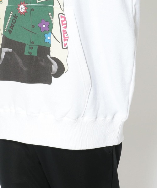 amok（アモク）の「【別注】amok /アモク/COLLEGE GIRL PK（パーカー・メンズ・ブラック/ブルー/ホワイト・MEDIUM/LARGE）」の12枚目の写真