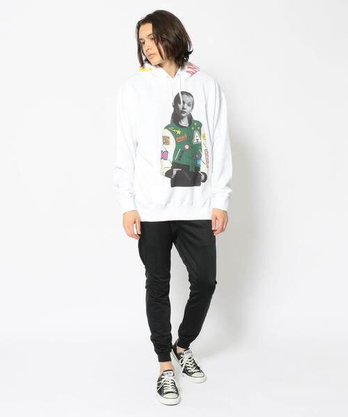 amok（アモク）の「【別注】amok /アモク/COLLEGE GIRL PK（パーカー・メンズ・ブラック/ブルー/ホワイト・MEDIUM/LARGE）」の14枚目の写真