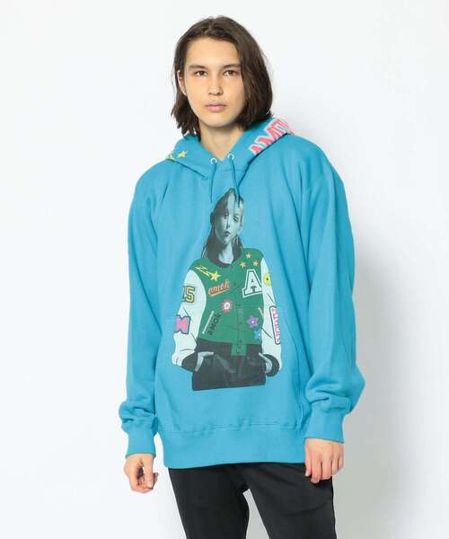 amok（アモク）の「【別注】amok /アモク/COLLEGE GIRL PK（パーカー・メンズ・ブラック/ブルー/ホワイト・MEDIUM/LARGE）」の15枚目の写真