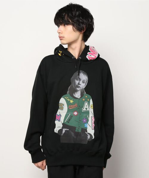 amok（アモク）の「【別注】amok /アモク/COLLEGE GIRL PK（パーカー・メンズ・ブラック/ブルー/ホワイト・MEDIUM/LARGE）」の18枚目の写真