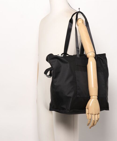 Laugoa（ラウゴア）の「【LAUGOA/ラウゴア】 LEWISIA 折り畳みビッグトート（トートバッグ・レディース・ブラック/マスタード/ライトグレー・FREE）」の8枚目の写真