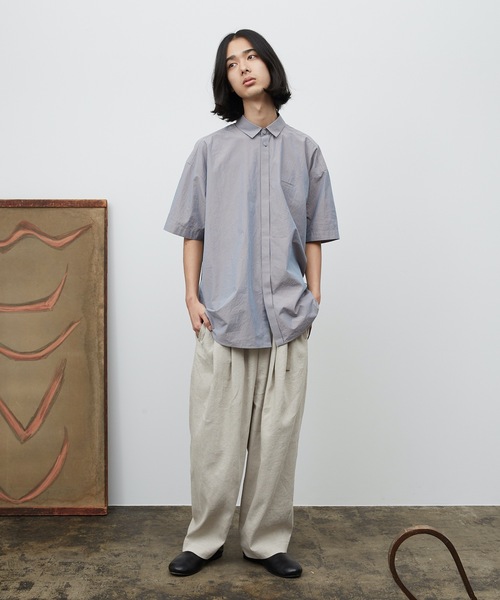 Dulcamara 和紙リネンワイドパンツ ワサビ サ ドゥルカマラ fit=scale-down,w=1200