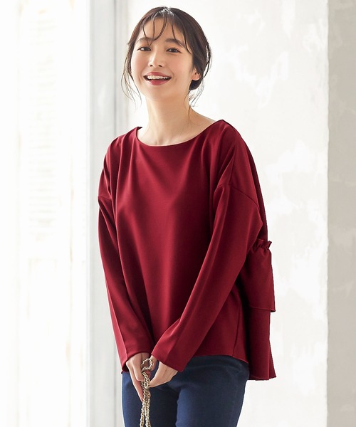 KOBE LETTUCE（コウベレタス）の「[ 選べる3タイプ ] ポンチプルオーバー（その他トップス・レディース・ベージュ/オフホワイト/ボルドー/ホワイト系/ホワイト系1/ベージュ系/ベージュ系1/レッド系/レッド系1/ブラック系2/ブラック系/ブラック・1/2/3）」の20枚目の写真