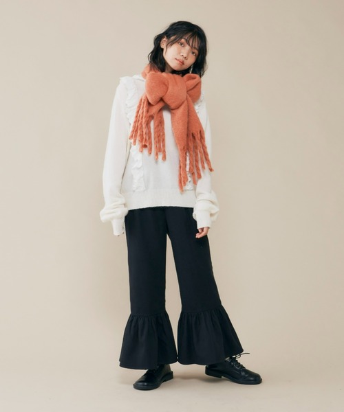 MERLOT(メルロー)の「裾フリルパンツ(その他パンツ・レディース・ブラック/ナチュラル・FREE)」の12枚目の写真