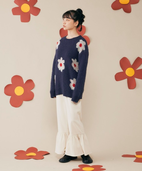 MERLOT(メルロー)の「裾フリルパンツ(その他パンツ・レディース・ブラック/ナチュラル・FREE)」の15枚目の写真