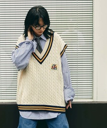 SPOC STORE | 【SPOC STORE】配色チルデンニットベスト(ベスト)