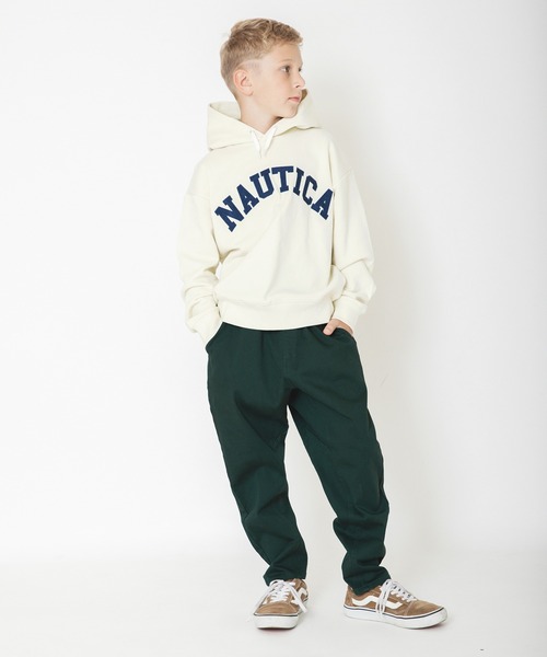 NAUTICA（ノーティカ）の「【NAUTICA/ノーティカ】アップリケロゴ裏毛パーカー（パーカー・キッズ・レッド/ダークグリーン/杢グレー/ネイビー/アイボリー・130/140/150/120）」の10枚目の写真